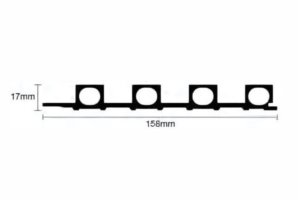 158x17mm Circular Hole Fluted Wall Panel