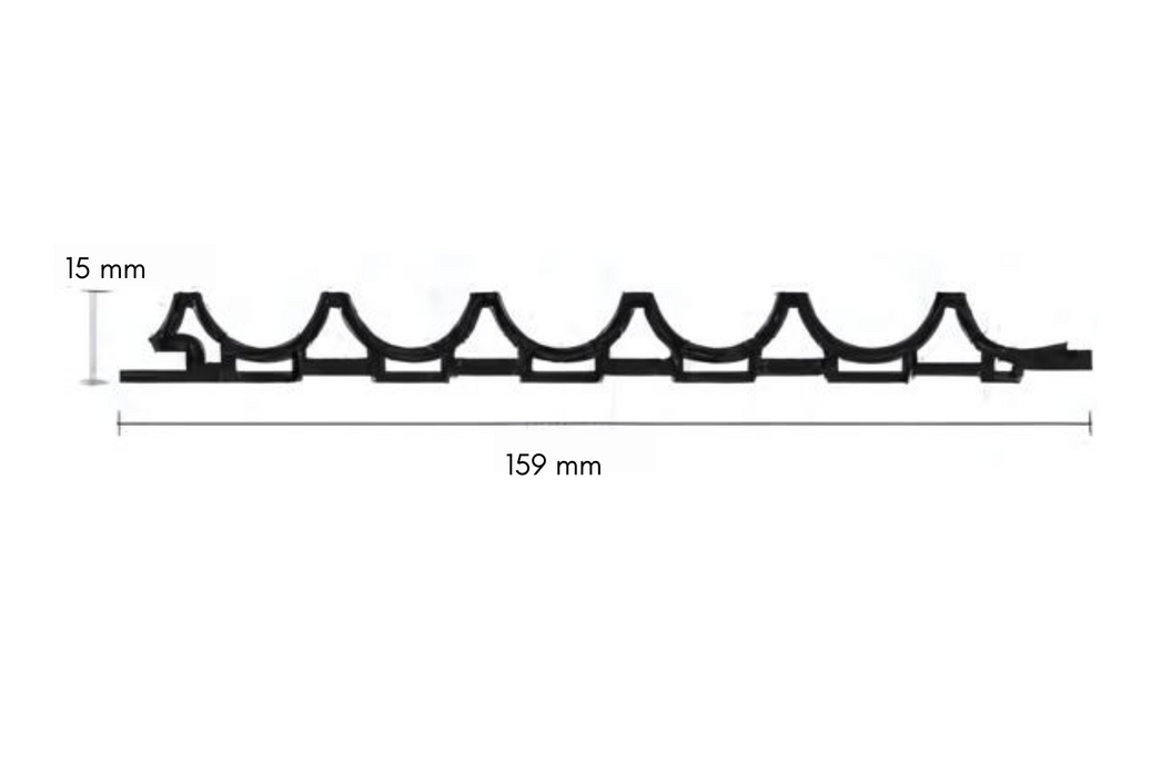 159x15mm Inner Arc Hollow Fluted Wall Panel