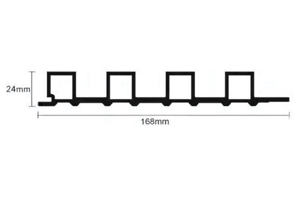 168x24mm Hollow Fluted Wall Panel