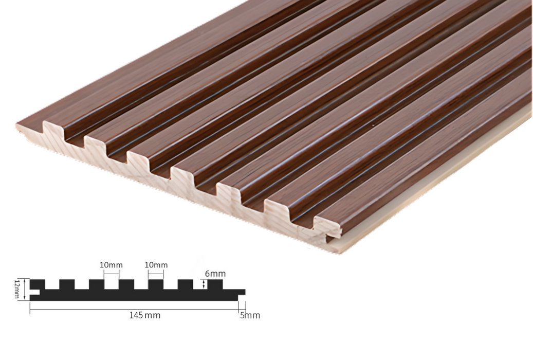 7 Slot Solid Wood Grille Panel