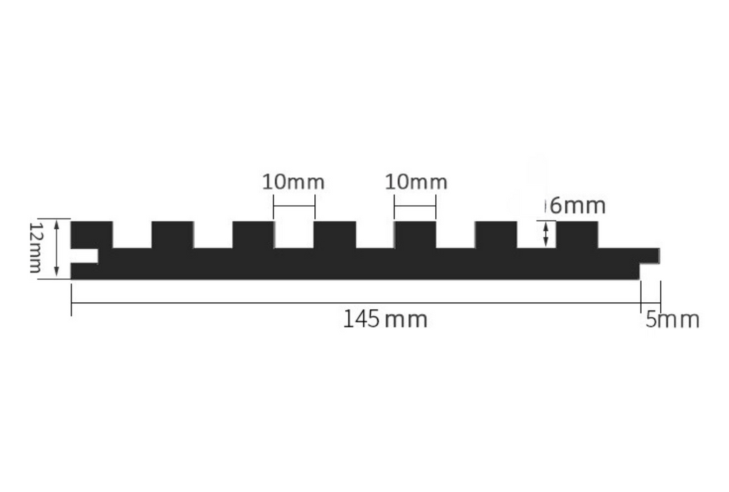 7 Slot Solid Wood Grille Panel