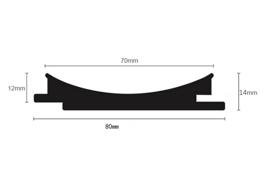 80mm Inner Arc Solid Wood Grille Panel