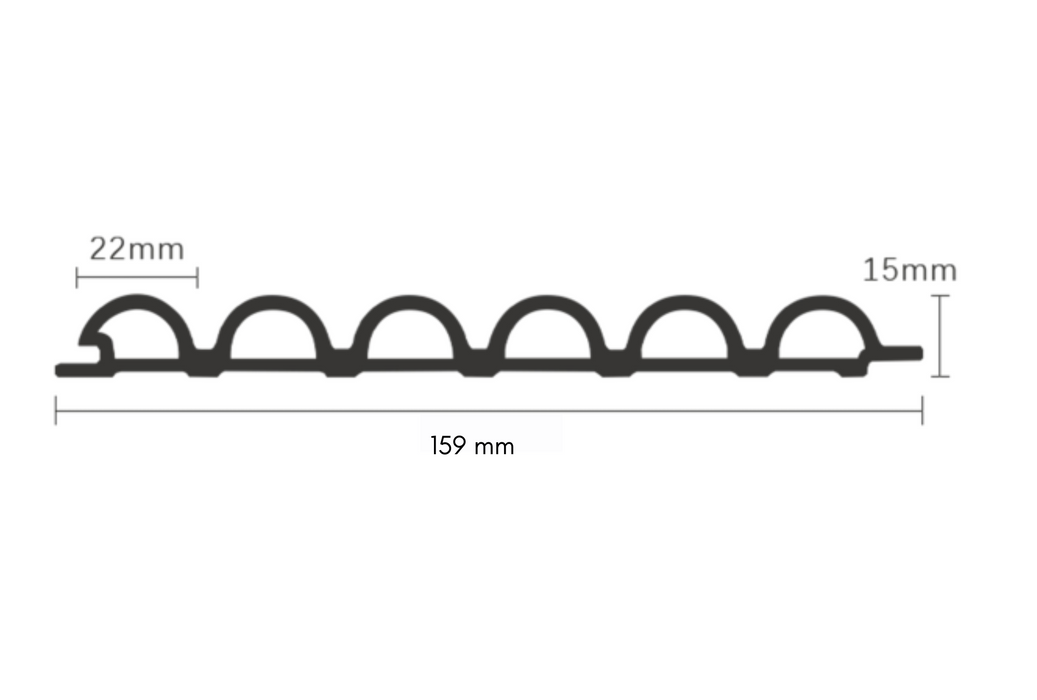 Semicircular Hollow Fluted Wall Panel