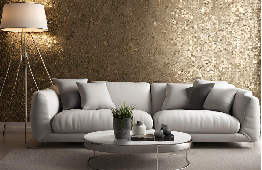 Gold Mosaic Wall Panel