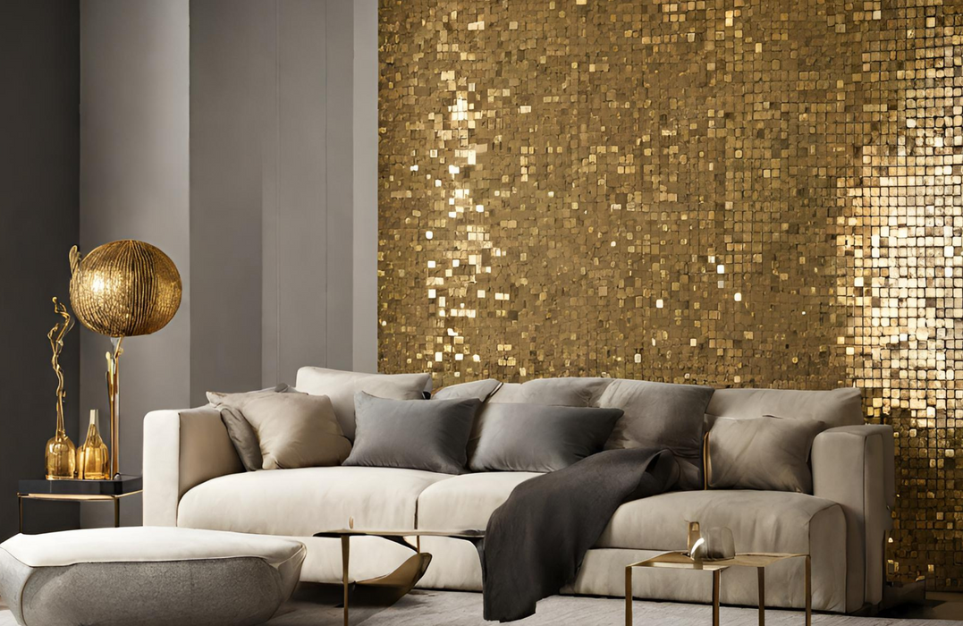 Gold Mosaic Wall Panel