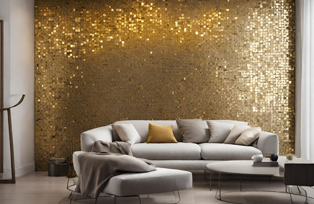 Gold Mosaic Wall Panel