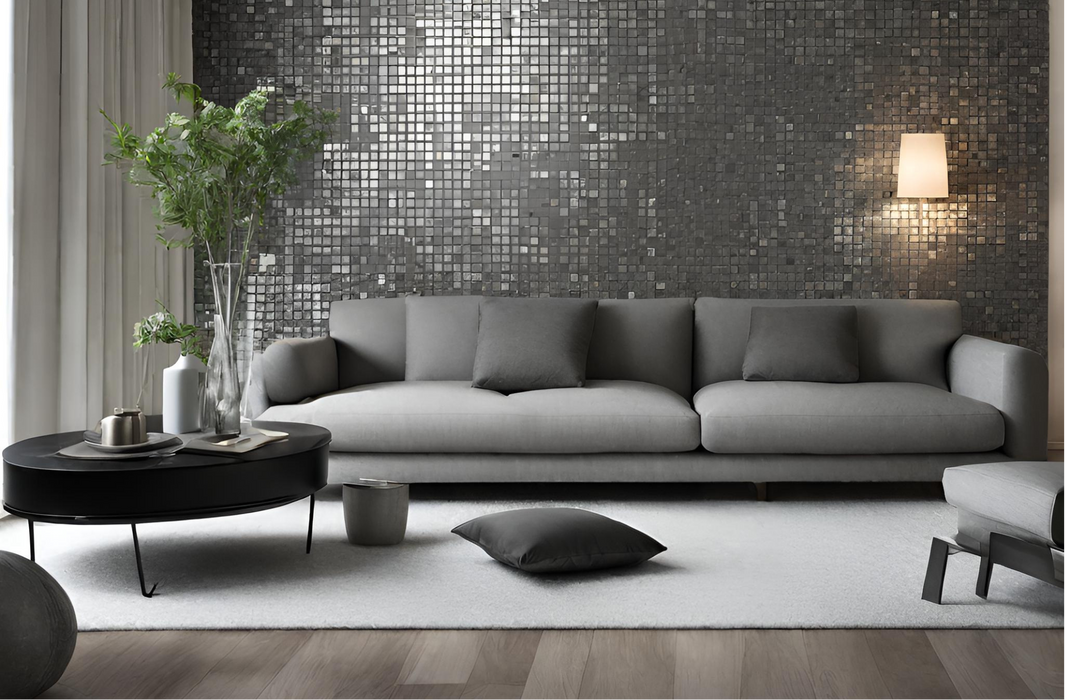 Grey Mosaic Wall Panel