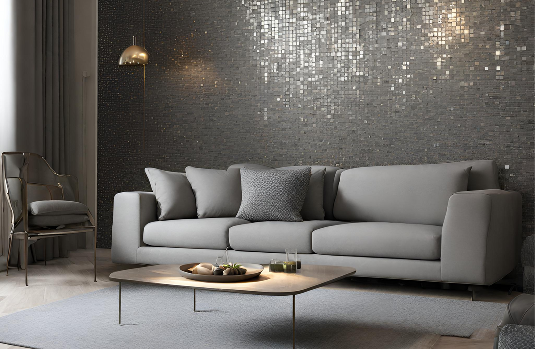 Grey Mosaic Wall Panel